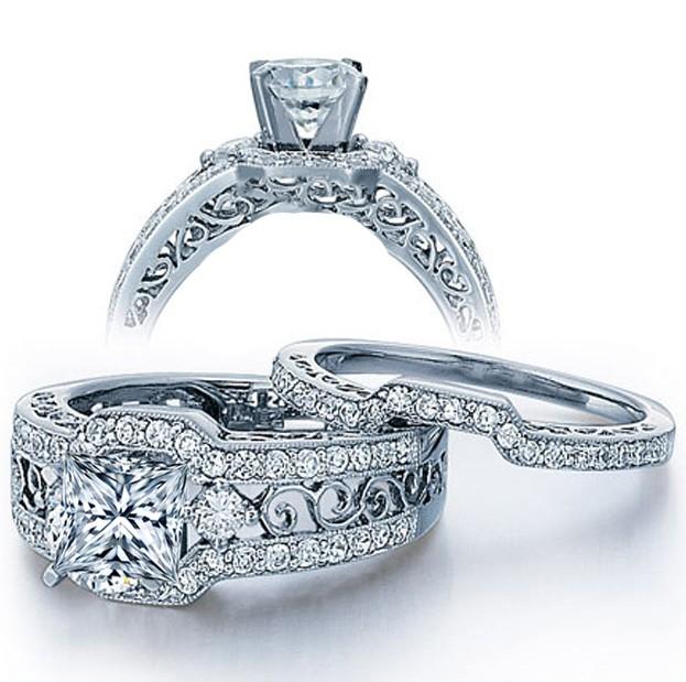 Unique Victorian Garnet and Mine Cut Diamond Engagement Ring – Vintage  Diamond Ring
